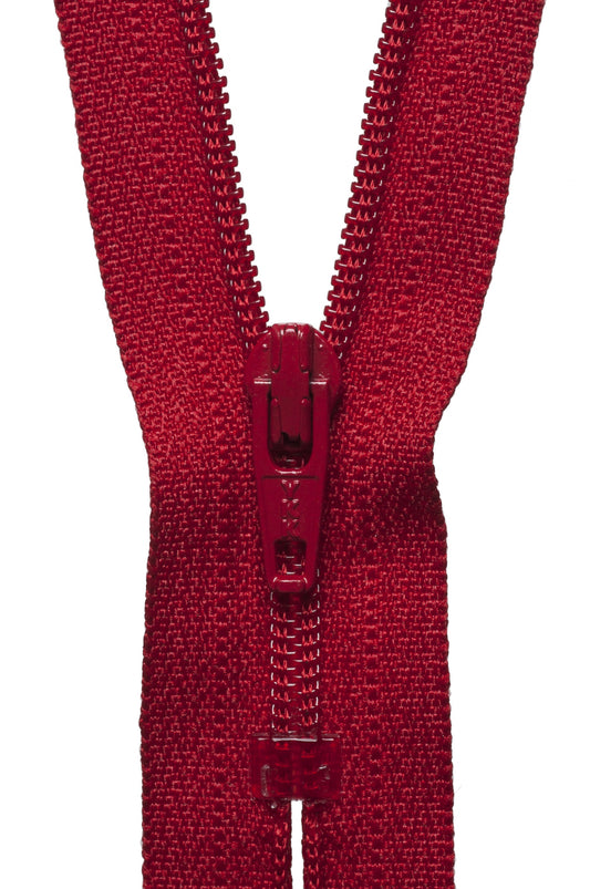 Nylon Dress & Skirt Zip - RED (Col 519) - Various Sizes
