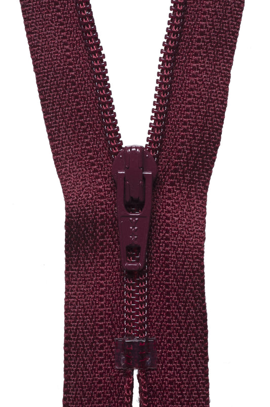 Nylon Dress & Skirt Zip - DARK WINE (Col 527) - Various Sizes