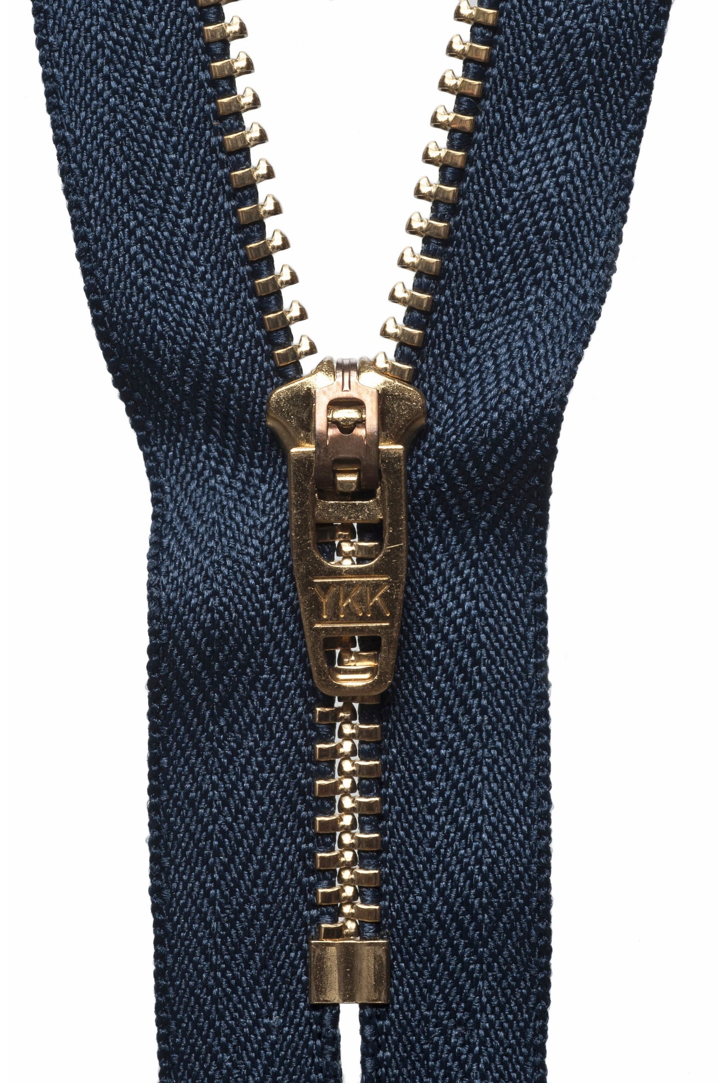 Brass Jeans Zip - DARK NAVY (Col 560) - 4" (10cm)