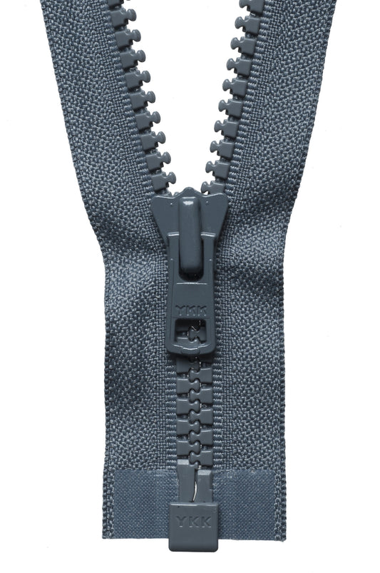 Heavyweight - Open Ended Zip - DARK GREY - Various Lengths