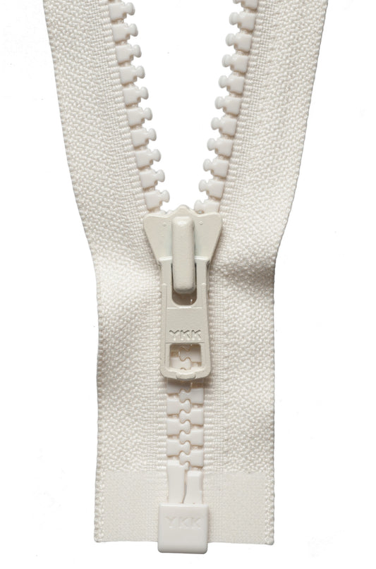 Heavyweight - Open Ended Zip - LIGHT BEIGE -  26" (66cm)