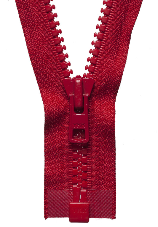 Heavyweight - Open Ended Zip - RED - Various Lengths