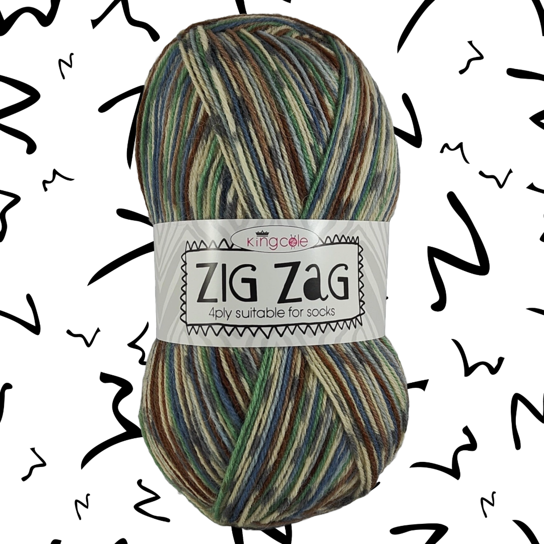 ZIG ZAG  SOCK YARN 4 PLY 100g - More colours available