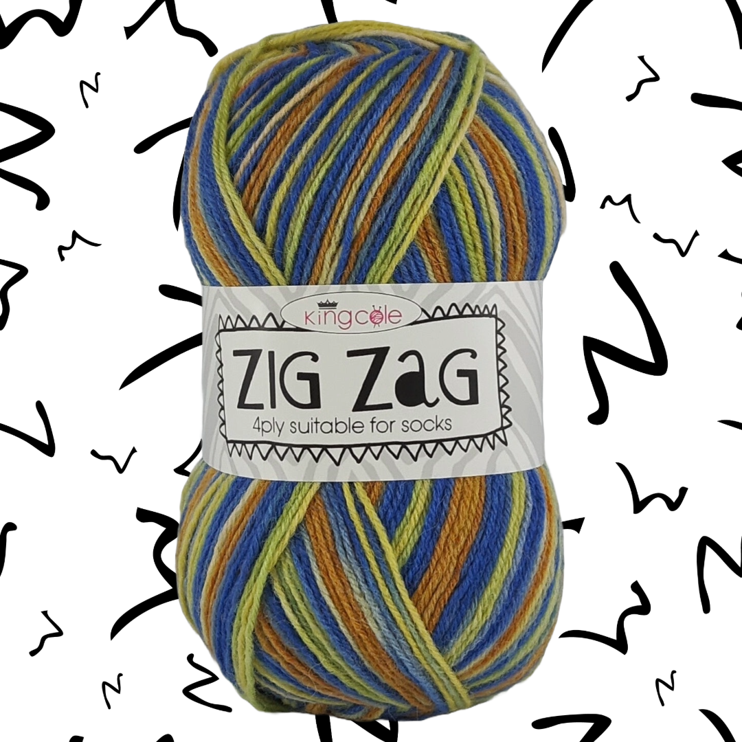 ZIG ZAG  SOCK YARN 4 PLY 100g - More colours available