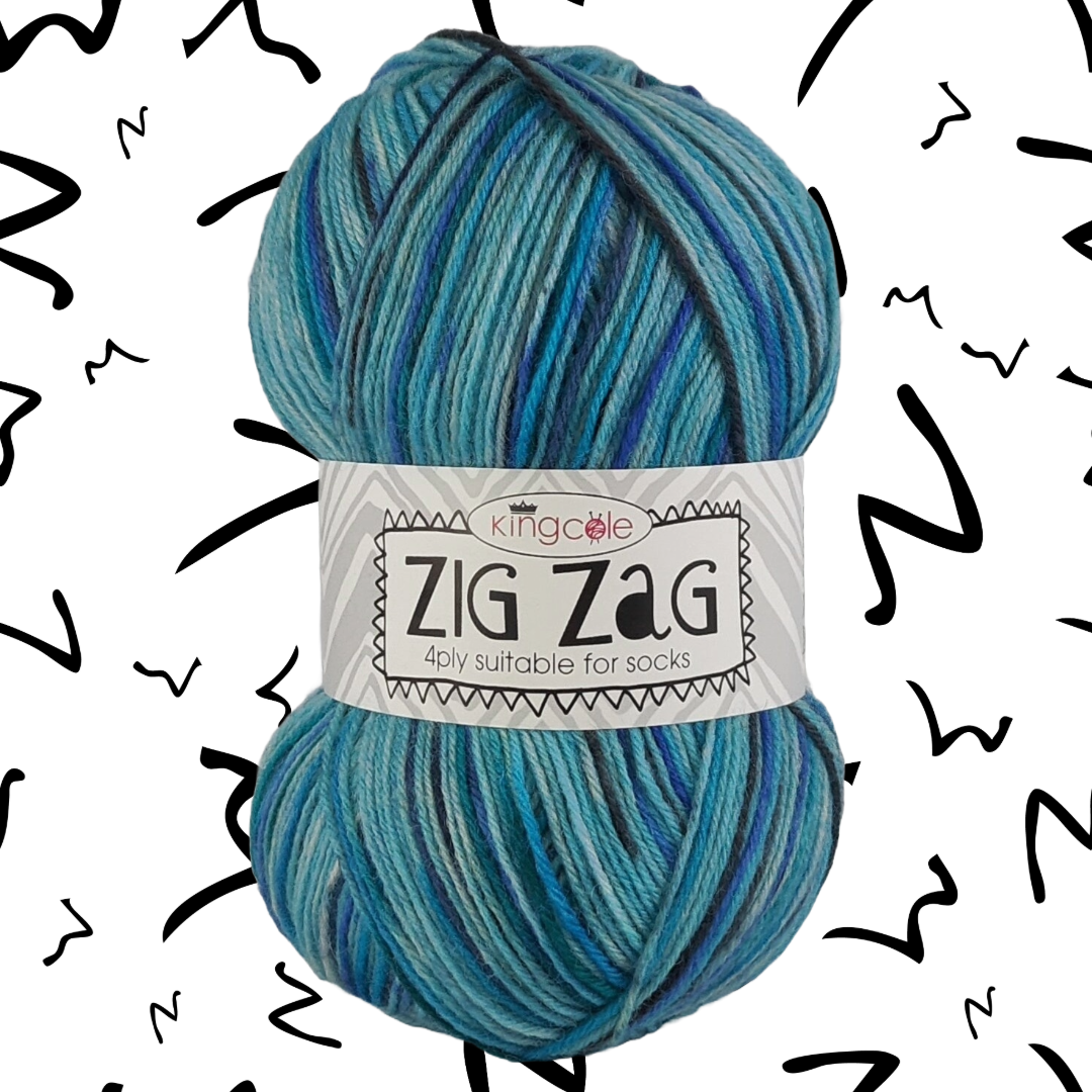 ZIG ZAG  SOCK YARN 4 PLY 100g - More colours available