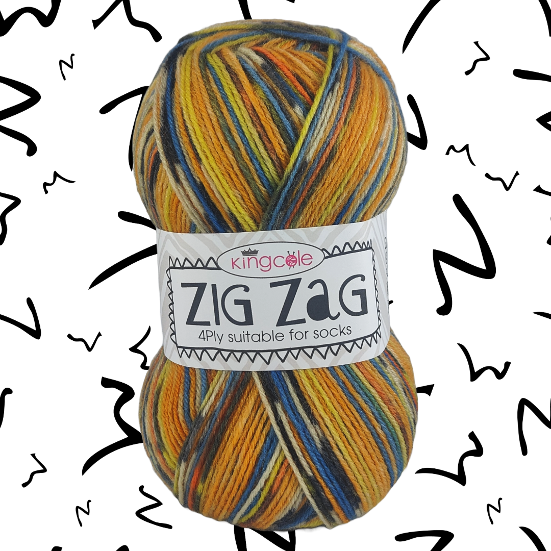 ZIG ZAG  SOCK YARN 4 PLY 100g - More colours available