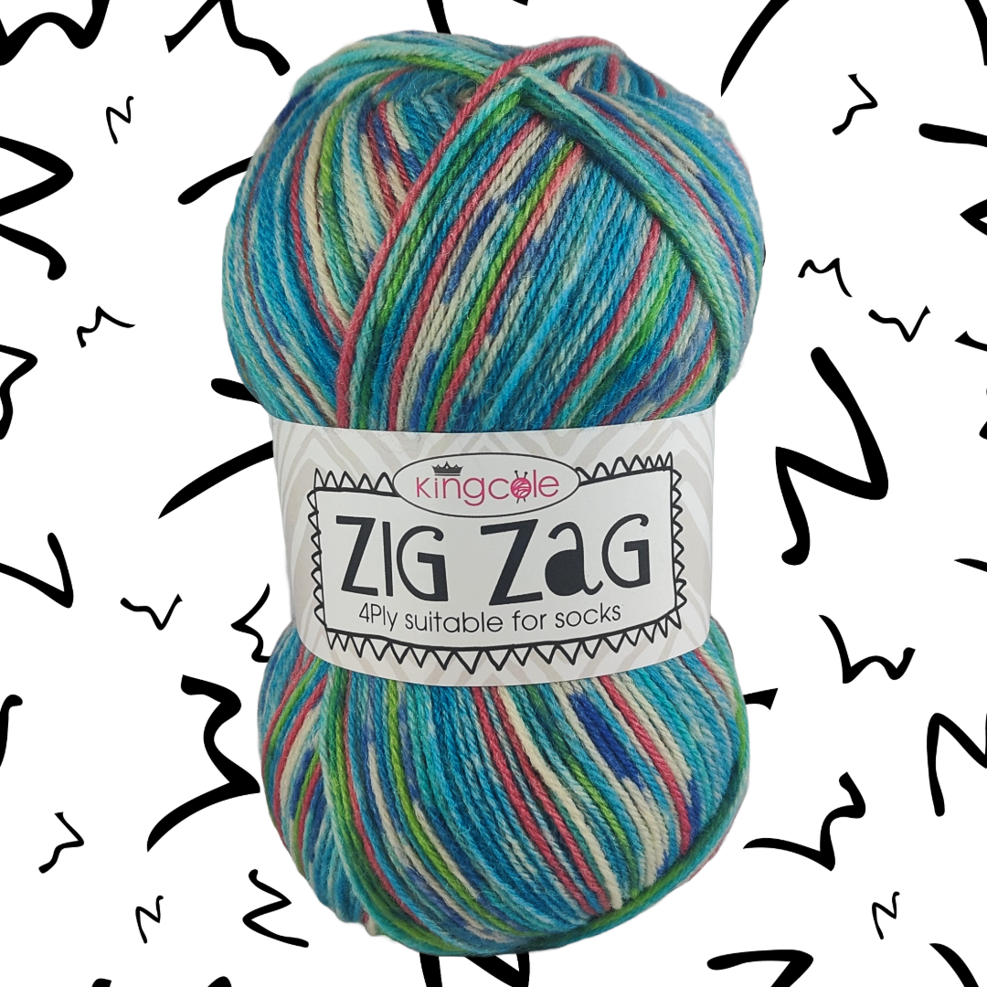 ZIG ZAG  SOCK YARN 4 PLY 100g - More colours available