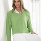 Knitting Pattern 4134 - Ladies Edge to Edge Jacket & Sweater in 4 Ply