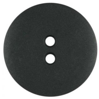 2 Hole Plain Button - 18mm - Black