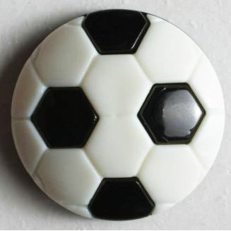 Button with Shank - 13mm - Football - 2 Colours Available