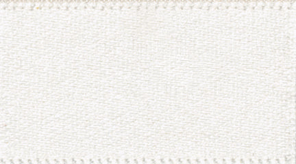 Double Faced Polyester Satin Ribbon 7mm - Bridal White Col 419