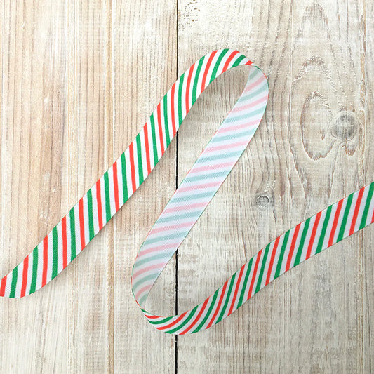 Christmas Candy Stripe Ribbon 15mm