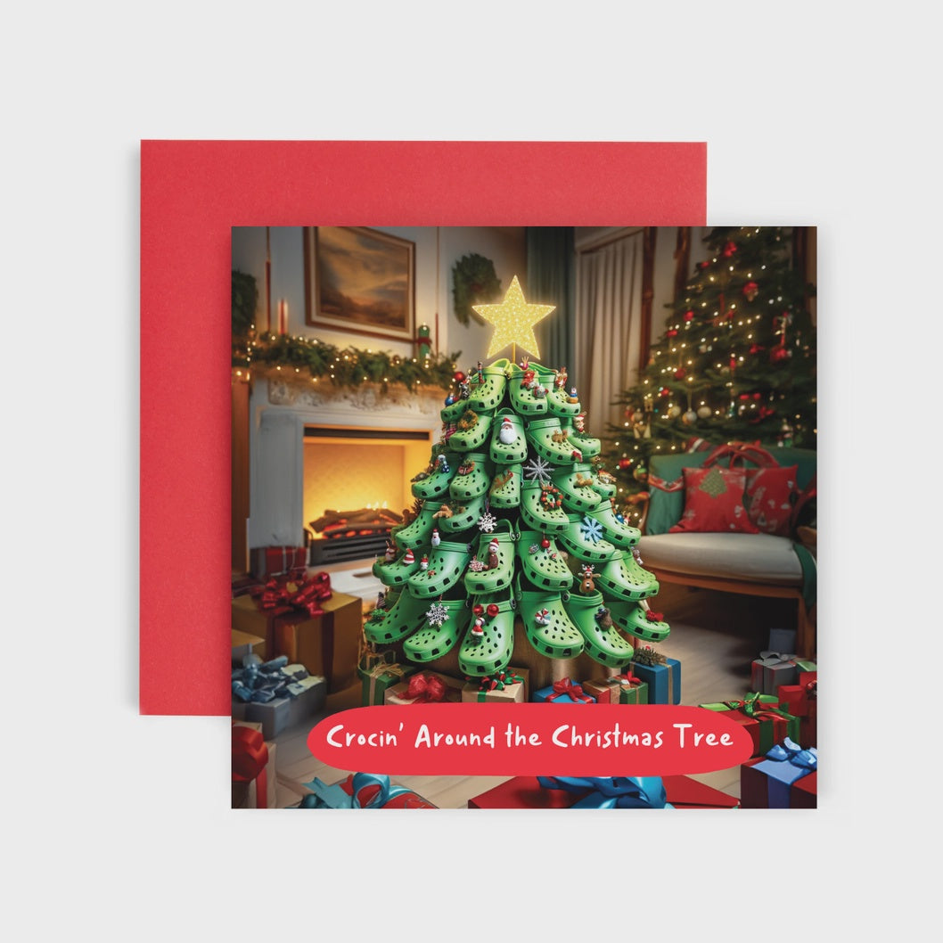 Crocin' Around The Christmas Tree - Christmas Card