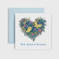 With Deepest Sympathy- Heart - Sympathy Card