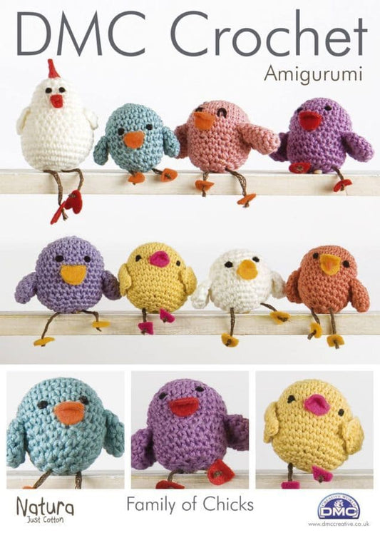 Crochet Pattern - Family of Chicks - DMC Natura Crochet Thread