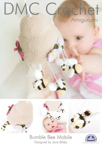 Crochet Pattern - Bumble Bee Mobile - DMC Petra 3 Crochet Cotton