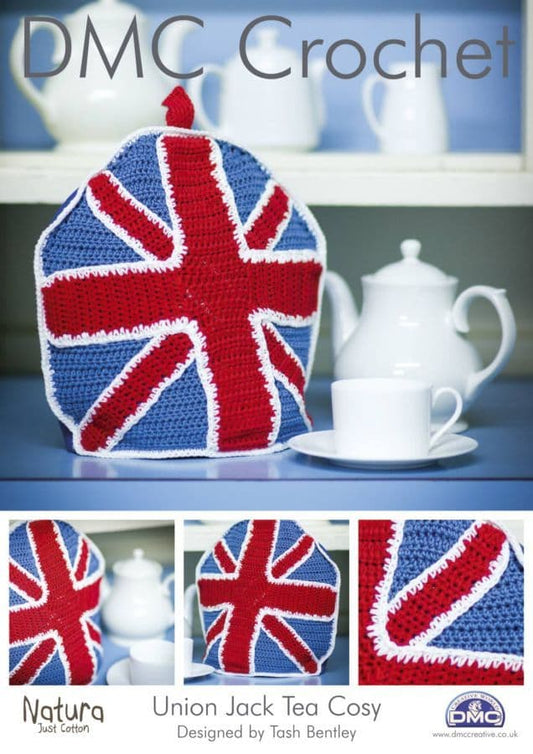 Crochet Pattern - Union Jack Tea Cosy in DMC Natura Crochet Cotton