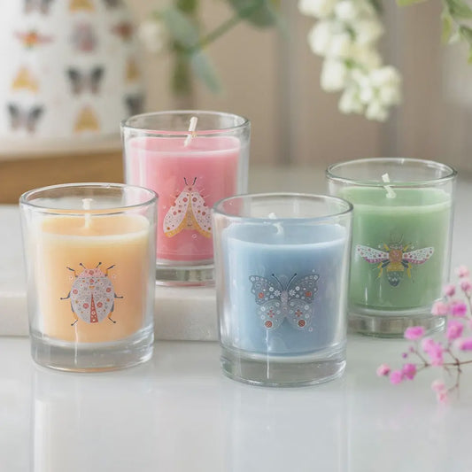 Floral Bug -  Frangranced Candles - Set of 4