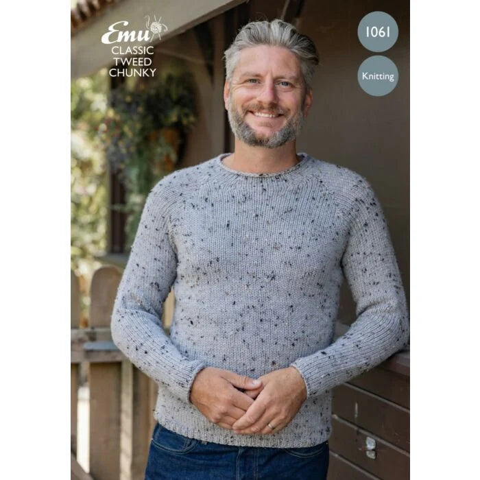 Knitting Pattern 1061 - Mens Turtleneck Sweater in Chunky