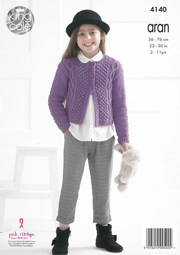 Knitting Pattern 4140 - Cardigans in Aran