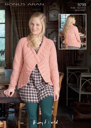 Knitting Pattern 9799 - Jacket in Bonus Aran