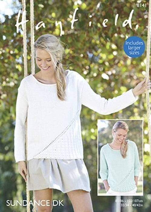 Knitting Pattern  8141 - Womans Tops In Sundance DK