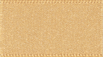 Double Faced Polyester Satin Ribbon -  Honey Gold Col 678 - 2 Widths Available