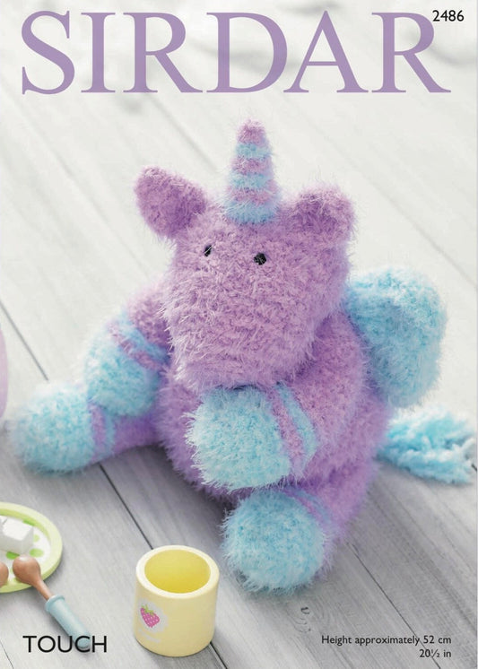 Knitting Pattern 2486 - Unicorn in Sirdar Touch