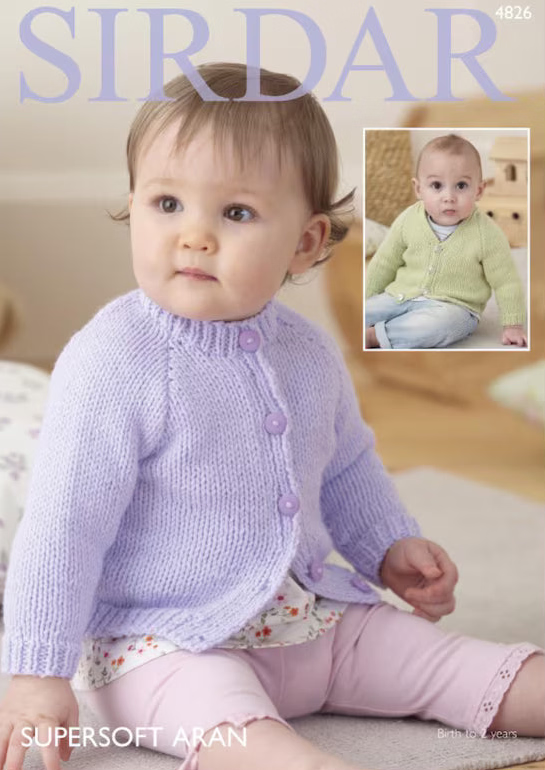 Knitting Pattern 4826 - Cardigans in Supersoft Aran
