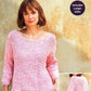 Knitting Pattern 8269 - TOP IN SIRDAR NO 1 STONEWASHED ARAN