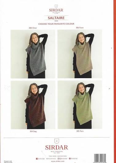 Knitting Pattern 10182 - WOMEN’S ROLL NECK TUNIC IN SIRDAR SALTAIRE