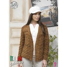 Knitting Pattern 4304 - Jacket & Sweater in Venice Chunky