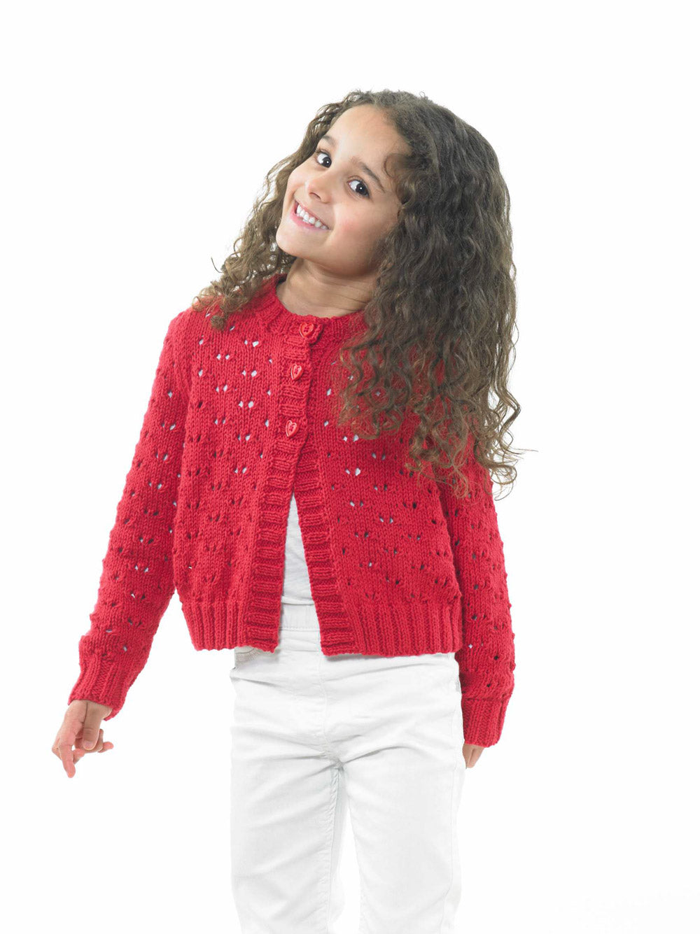 Knitting Pattern JB675 - Girls Cardigan in Pure Cotton DK