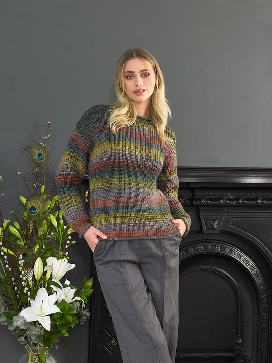 Knitting Pattern JB920 - Sweater in Emotions DK