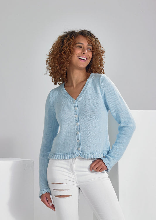 Knitting Pattern JB944 - Cardigan in Pure Cotton DK