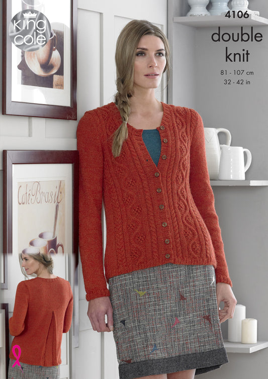 Knitting Pattern 4106 - Cardigan & Bolero in DK