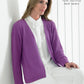 Knitting Pattern 4134 - Ladies Edge to Edge Jacket & Sweater in 4 Ply