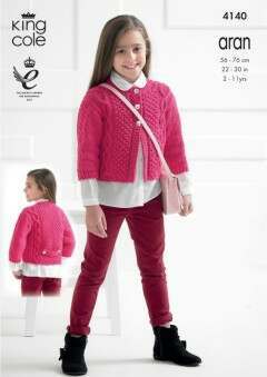 Knitting Pattern 4140 - Cardigans in Aran