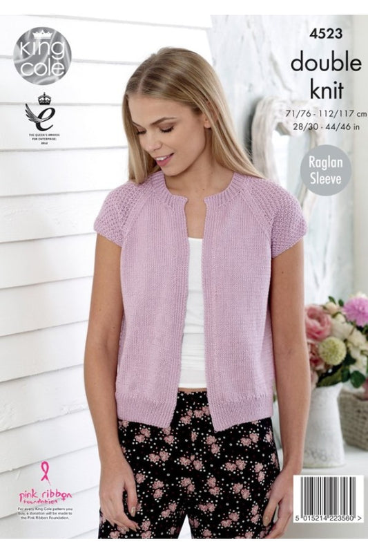Knitting Pattern 4523- Cradigan & Top in DK