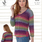 Knitting Pattern 4727 - Sweater & Cardigan in DK