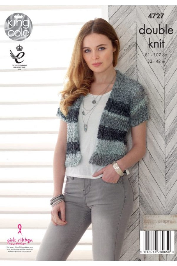 Knitting Pattern 4727 - Sweater & Cardigan in DK