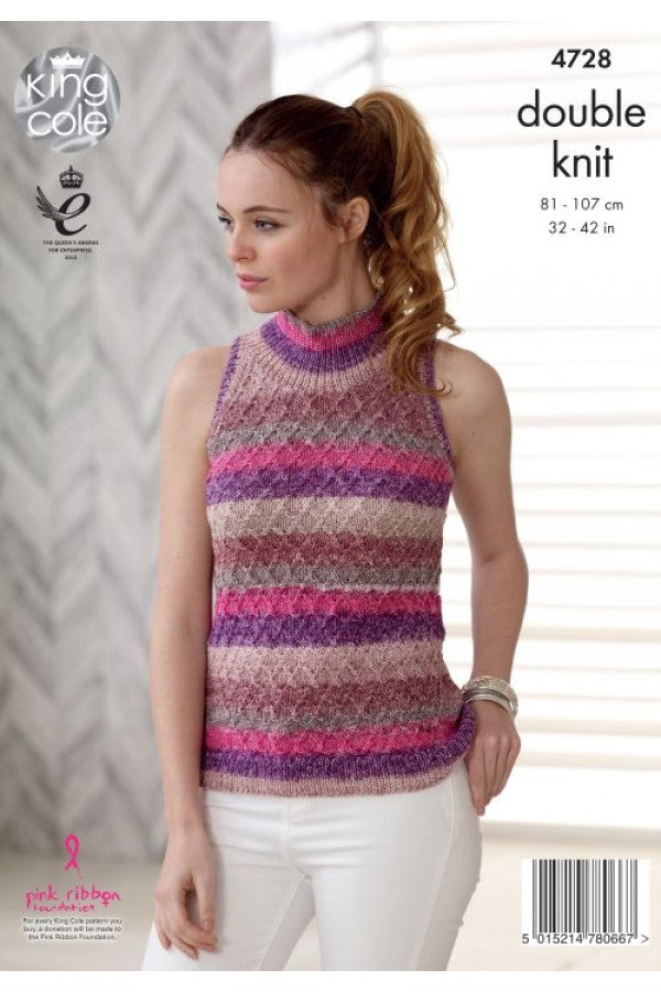 Knitting Pattern 4728 - Sweater & Top in DK
