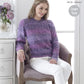 Knitting Pattern 5388 - Lace Panel Cardigan & Sweater in Drifter 4 Ply