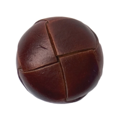 Button with Shank - Immitation Leather - Dark Brown - 5 Sizes Available