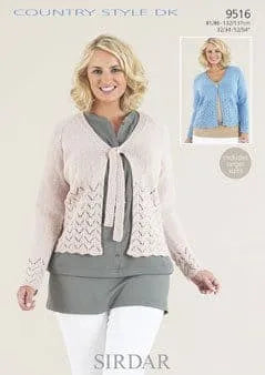 Knitting Pattern 9516 - Cardigans in Country Style DK
