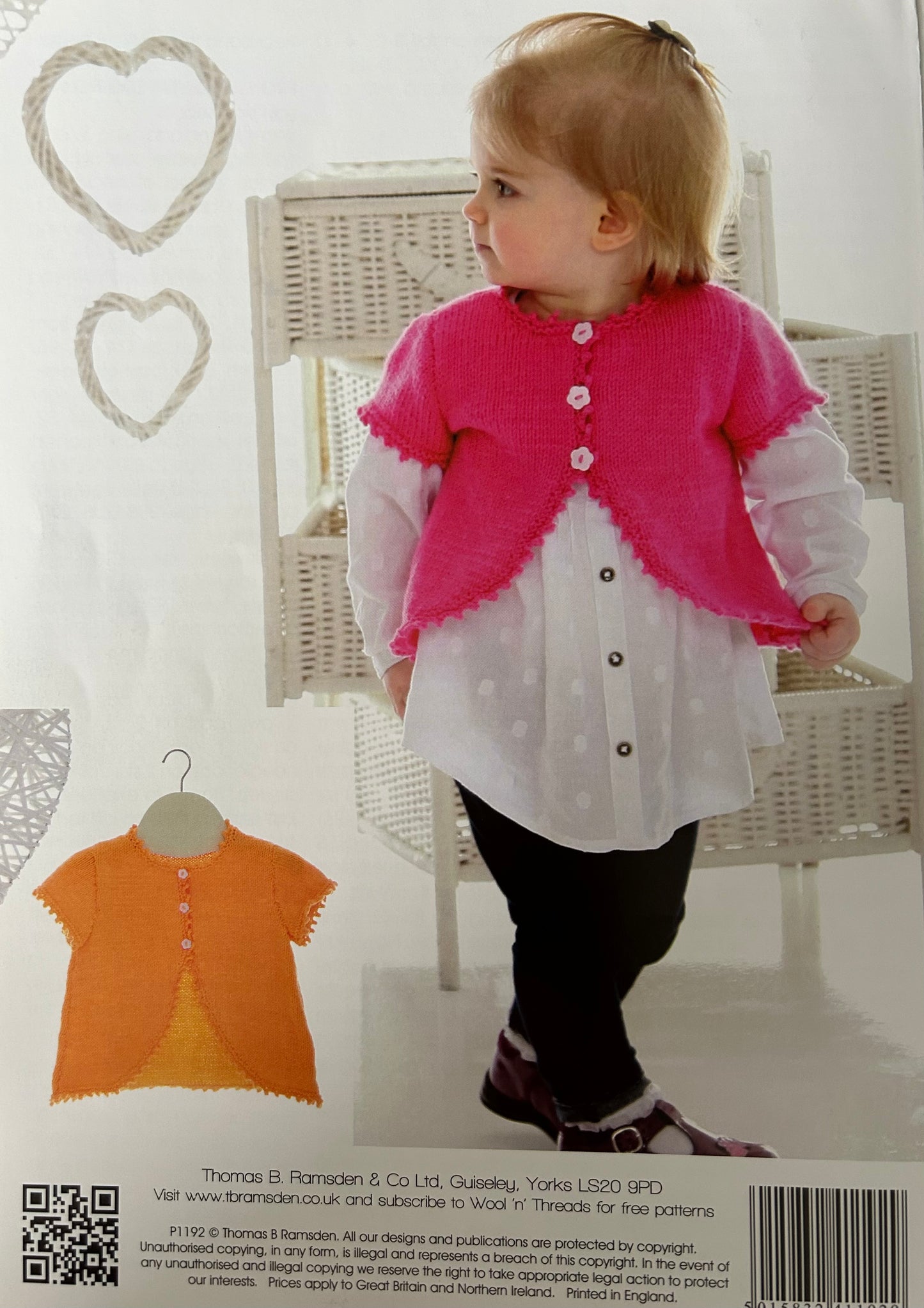 Knitting Pattern P1192 - Flared Bolero in Peter Pan DK