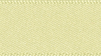 Double Faced Polyester Satin Ribbon -  Pale Lemon Col 14 - 3 Widths Available