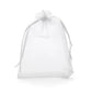 White Organza Drawstring Bag - 29cm x 20cm