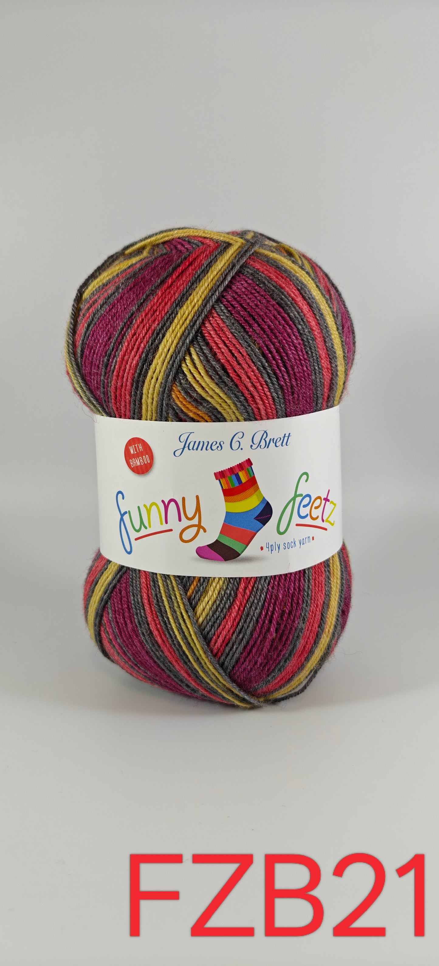 FUNNY FEETZ WITH BAMBOO 4PLY 100g - More Colours Available