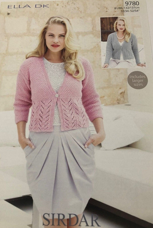 Knitting Pattern 9780 - Cardigans in Ella DK